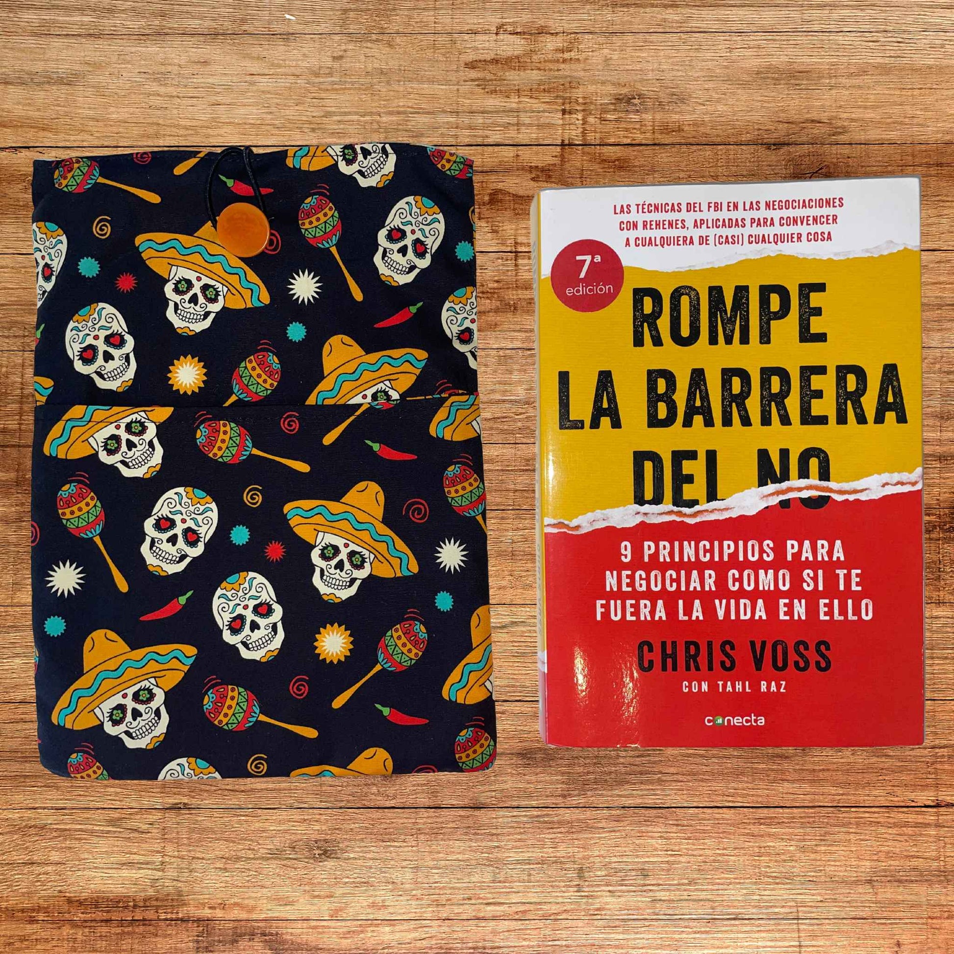 Funda para libros hechas a mano: Patrón mexicano 3