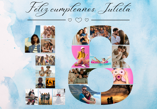 Poster personalizado regalo 18 cumpleaños